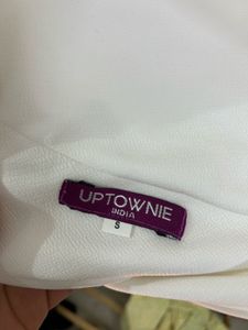 WHITE COWL NECK TOP