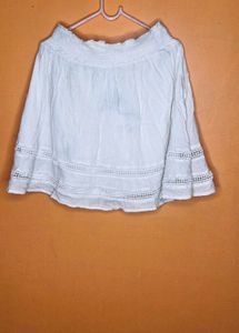 Cute White Short Skirt