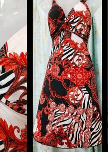 Patterned Midi Dress