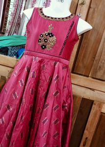 Pink Dress with Embroidery