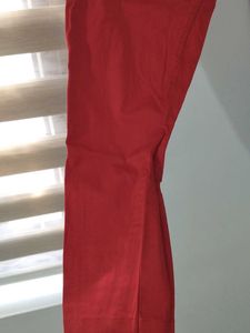Red Casual Pants