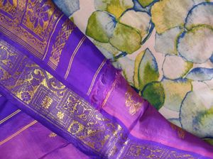 Elegant Purple &amp; Gold Saree