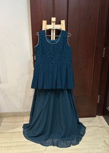 Designer Embroidered Frock Style Lehngha Choli
