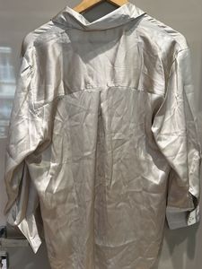 Elegant Satin Button-Down Shirt