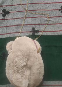 Vintage Cute Fur soft sling bag Totally New