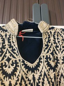 Black &amp; Gold Embroidered Kurta💥