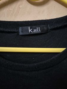 Embellished Back Black Top