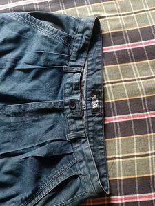 Vintage Pleated Blue Pants