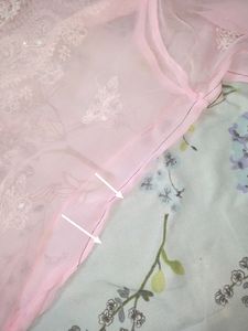 BABY PINK CHICKEN KURTA WITH INNER WEAR