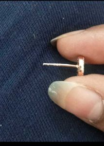 925 Silver Earrings Rose Gold Plated