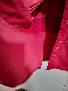 Dark Red Polka Dot Shirt