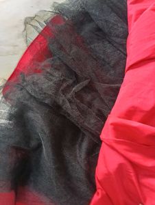 Red &amp; Black Fit &amp; Flare Dress