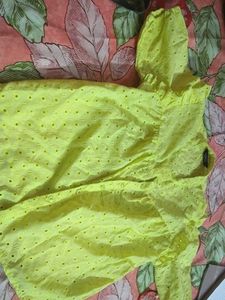 Chaps Eyelet Blouse - Bright Yellow