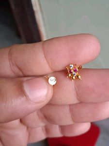 Gold Bird Design Earrings