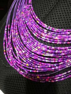Purple Plastic Beads Choker