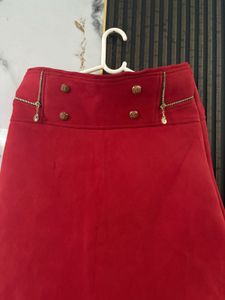 Pretty Red Straight Skirt 🎀💖
