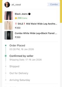 Combo Beige Wide leg+Black Flared Denim Jeans