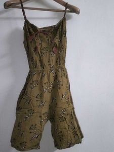 Olive Green Floral Dress