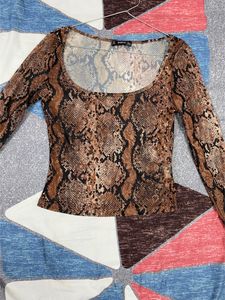 UNUSED Shein Snake Print Top