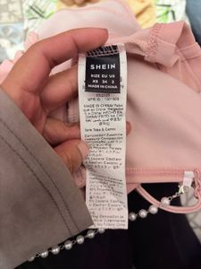 Pink Pearl Strap Corset Top