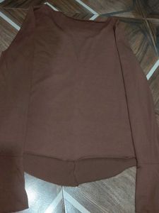 Brown Long Sleeve Top