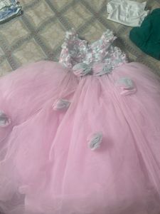 Pink Flower Girl Gown