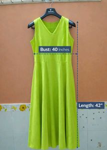 AND Lime Green Fit &amp; Flare Dress