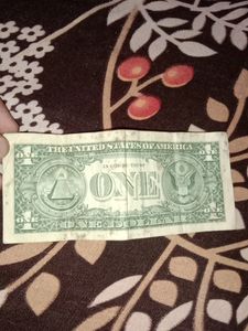 1 Doller USA Currency And 5 Dirhams