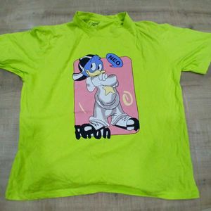 Neon Cartoon Graphic Tee