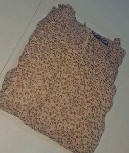 Floral Print Ruffle Dress