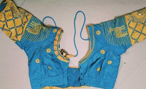 Embroidered Blue Blouse