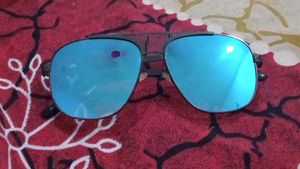 Blue Mirrored Aviator Sunglasses