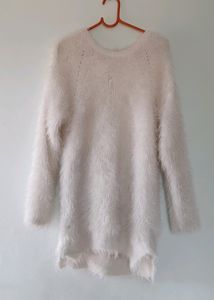 Baby Powder Brand White Sweater Furry