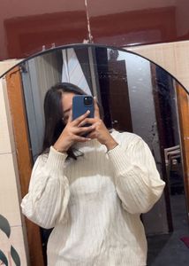 Elegant Cream Knit Sweater