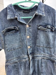 Denim Jumpsuit Romper