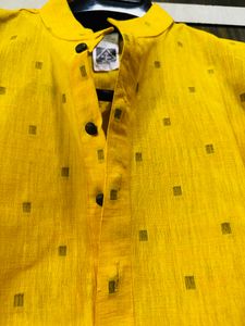 Haldi Yellow White Kurta Pajama