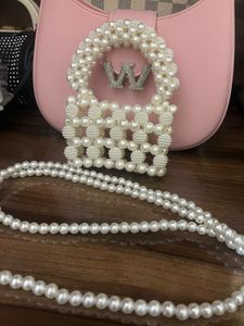 Mini Beaded Bag With Chain Too