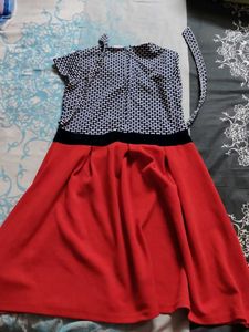 Girls&#39; Red &amp; Black Dress