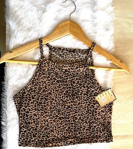 Leopard Print Halter Top
