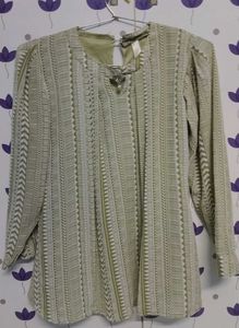 Patterned Long Sleeve Top