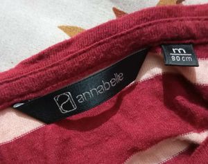 Red &amp; White Striped Long Sleeve Top