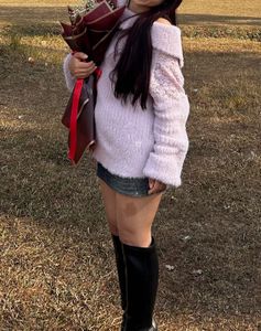 Pink Off Shoulder Sweater
