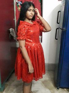 Cute Red Dress For Girls