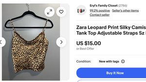 Viral Leopard Print Strappy Cami Top