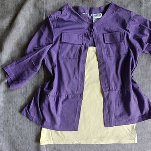 Girls/womens Purple Shirt with Pockets