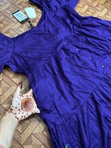 Blue Smella Tiered Mini Dress