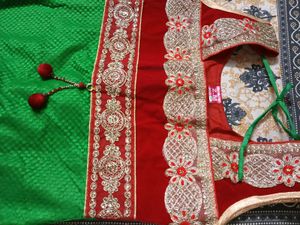 Red & Green kurta set