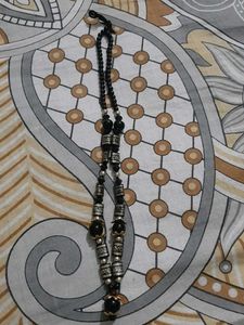 Black & Silver Beaded Necklace