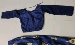 Elegant Semi-Velvet Blouse &amp; Skirt Set