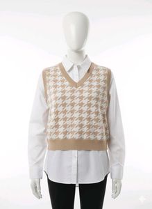 Imported Houndstooth Sweater Vest